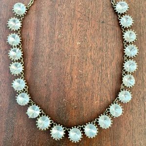 Simple clear crystal necklace